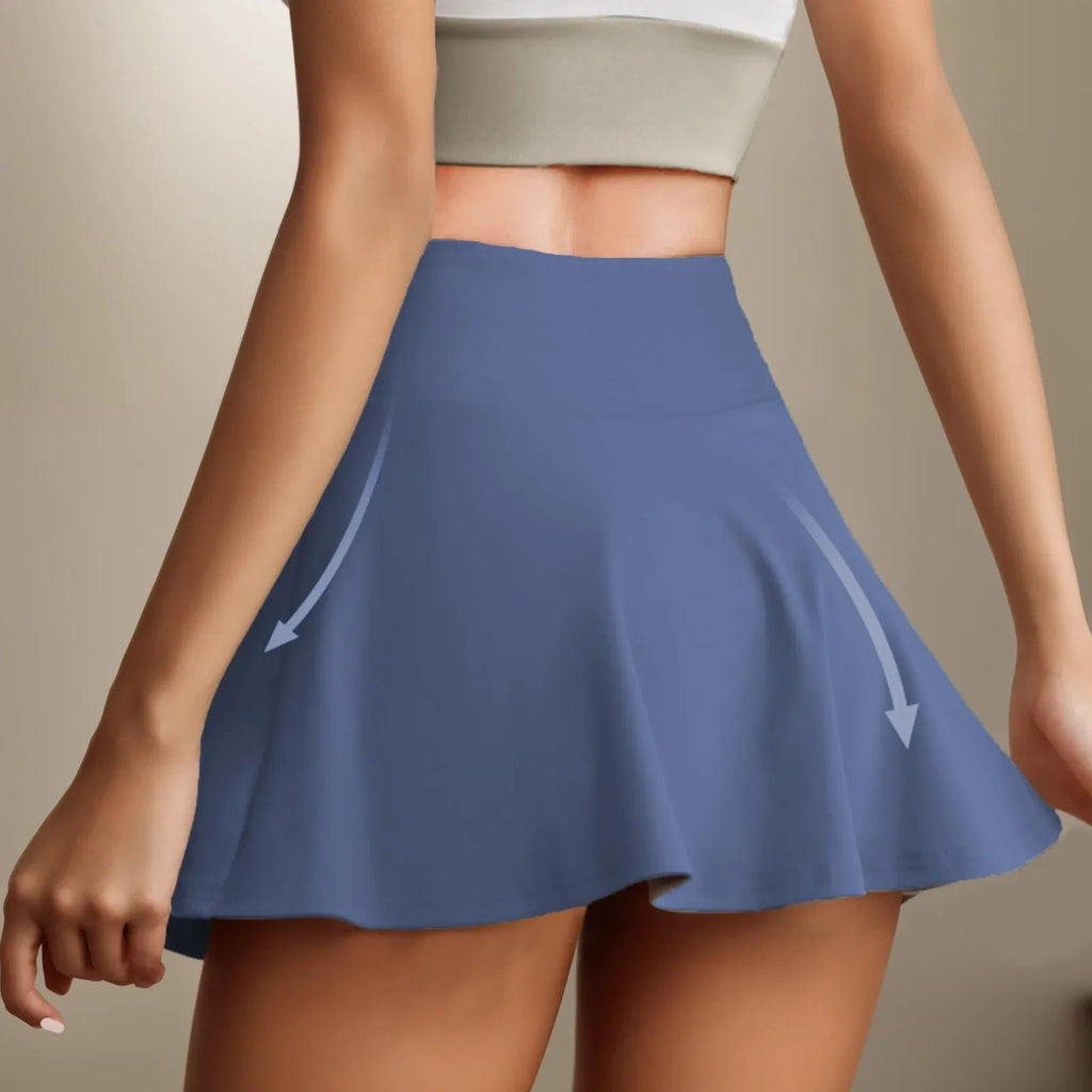 Summer Tennis Skirts Women Shorts Golf Pantskirt Sports Fitness Shorts High Waist Yoga Running Shorts Skirt Gym Workout Clothing