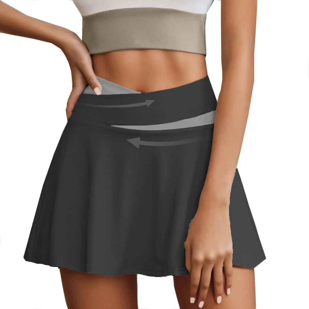 Summer Tennis Skirts Women Shorts Golf Pantskirt Sports Fitness Shorts High Waist Yoga Running Shorts Skirt Gym Workout Clothing